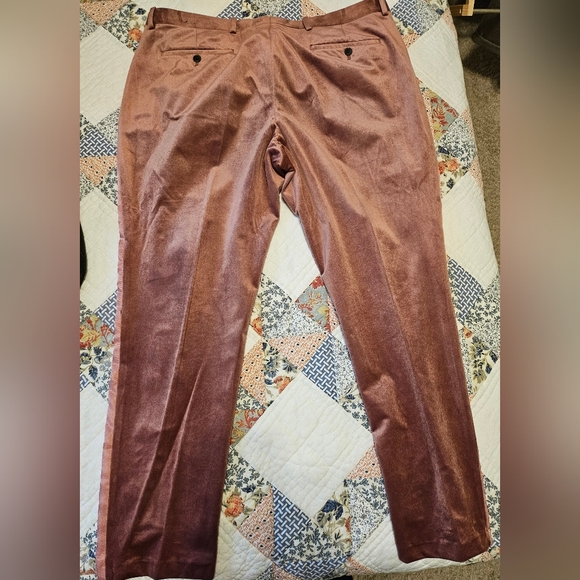 Men's I.N.C. Velvet Blazer and Pants Set in Mauve - Picture 7 of 13